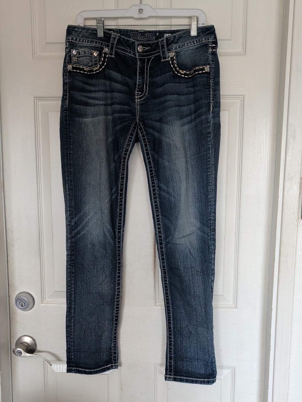 Miss Me Skinny Jeans Signature Rise Skinny Jeans Bling Women 31 - Picture 2 of 7